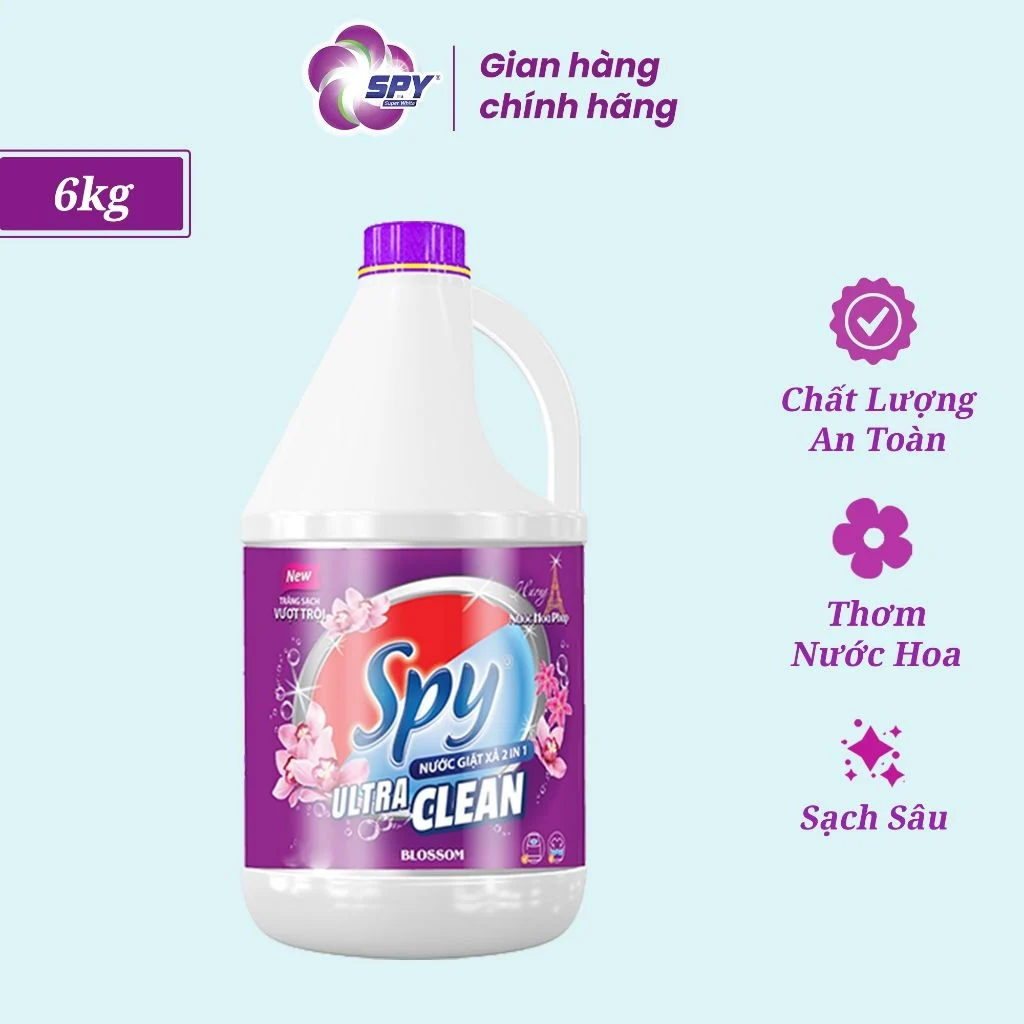 Nước giặt xả SPY dung tích 4.5L, hương thơm cực lâu